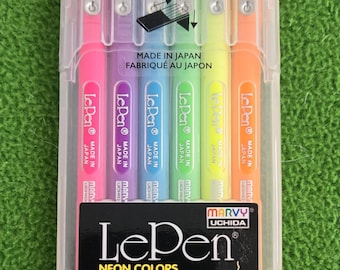 LePen 6 Ultrafeine Spitze - Verschiedene Farben Fluoreszierende (Neon) Color Marker - #8