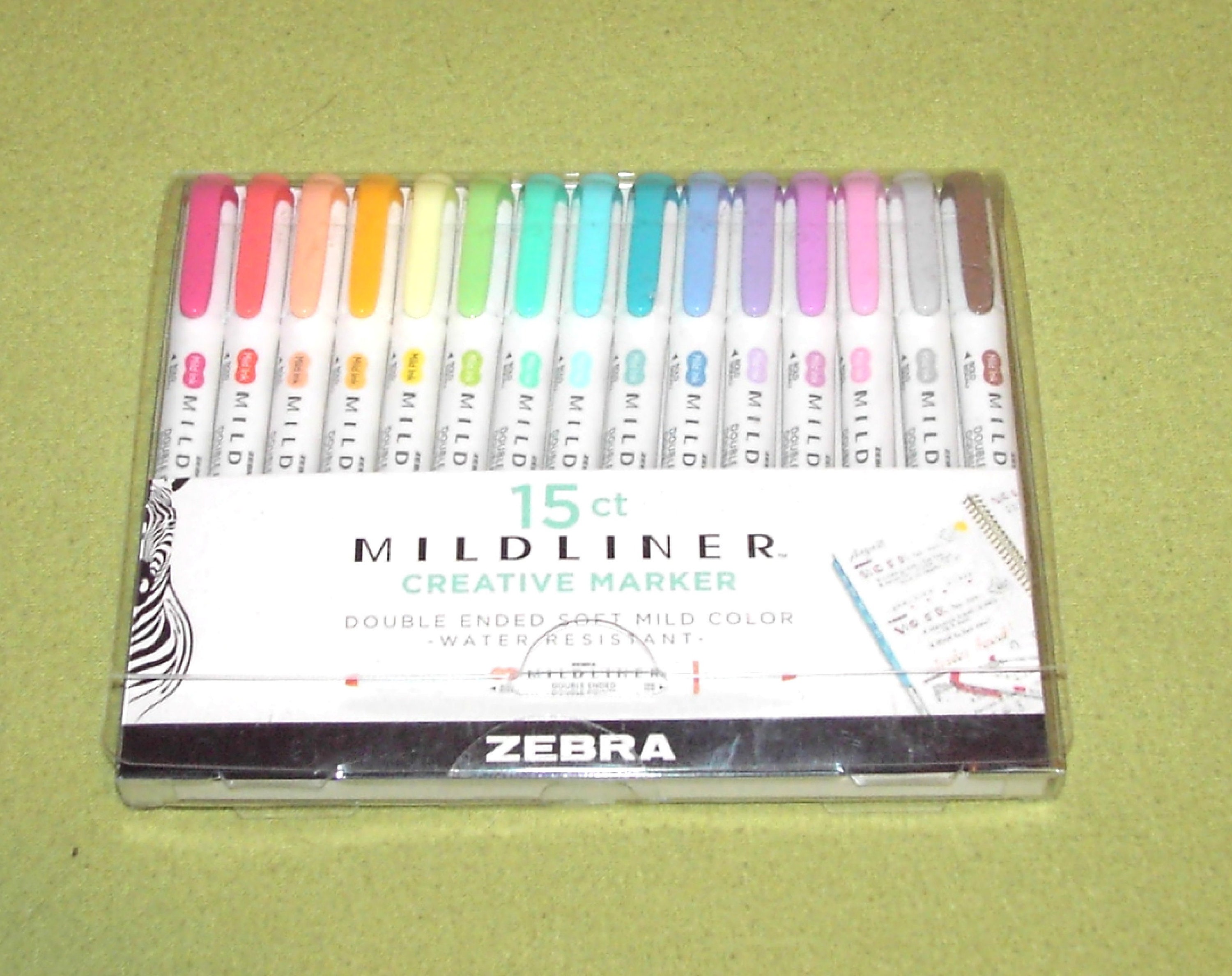 15 Mildliner Creative Marker Double Ended Soft Markers - Zebra - Pkg #R