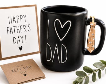 レイ・ダン「I Love Dad」マットブラックセラミックマグカップ｜父の日カップ