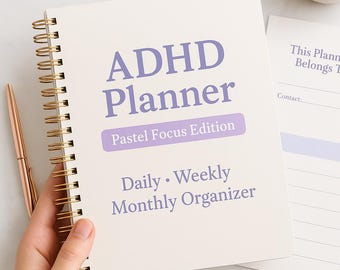 Planificador semanal imprimible para personas con TDAH / PDF con reinicio mínimo