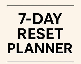 Ordena tu vida en 7 días: El Planificador de Reinicio Viral
