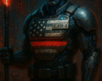 Impresión artística de Matrix Cyberpunk / Personaje futurista de ciencia ficción (descarga digital)