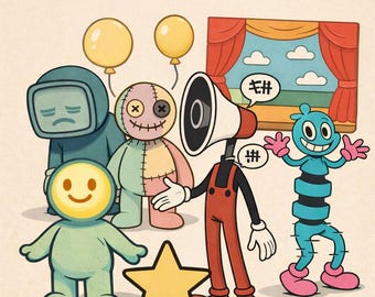 Paquete de recursos de juegos de dibujos animados surrealistas / Elementos artísticos de juegos de fantasía 2D