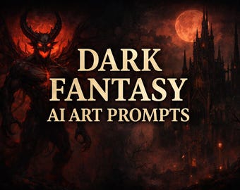Ideas de arte con IA para fantasía oscura / Ideas de texto a imagen para gótico y terror