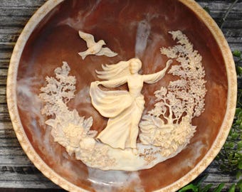 Vintage INCOLAY STUDIOS Art Plate Gayle Bright Appleby 'To a Skylark' #00330