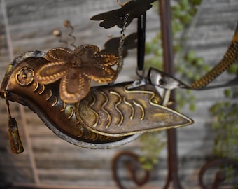 Decorative Mobile Hanging Metal Quail Home Art