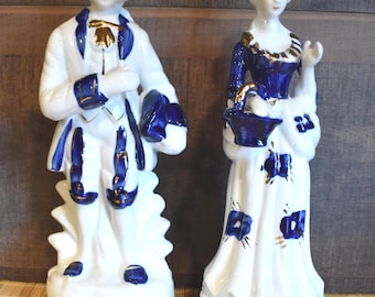 Vintage George And Martha Washington Porcelain Figurines Set of 2 Pcs