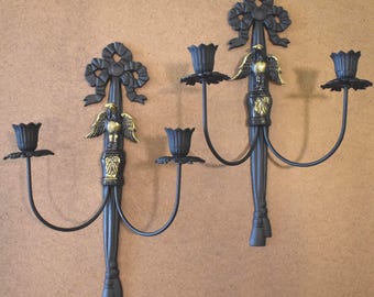 Vintage 1976 Bicentennial Sconce Candleholders PAIR set of 2