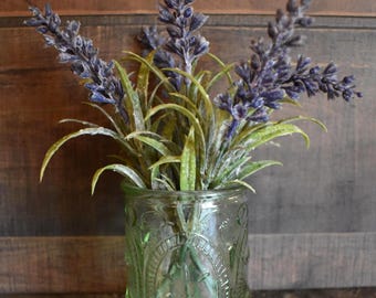 Mason Jar Silk Lavender Flower arrangement