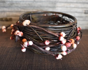 Vintage Nest Wire Art Candleholder