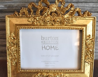 Burton + Burton HOME Gold Frame Ornate Roses Baroque Rectangular