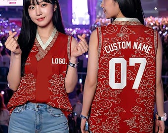 Maillot personnalisé Kpop World Tour 2026, débardeur personnalisé inspiré du hanbok de style Bangtan, cadeau de tenue de concert pour les fans de l'armée unisexe