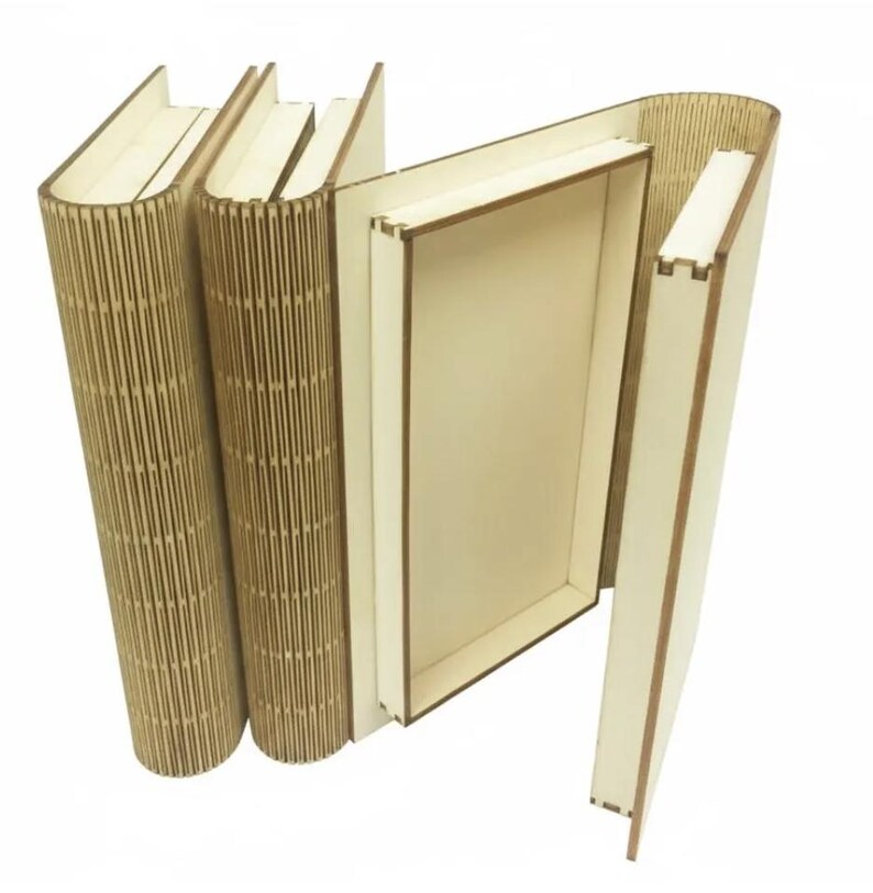 Laser Cut Living Hinge Book Box Vector - SVG Files (digital Download ...