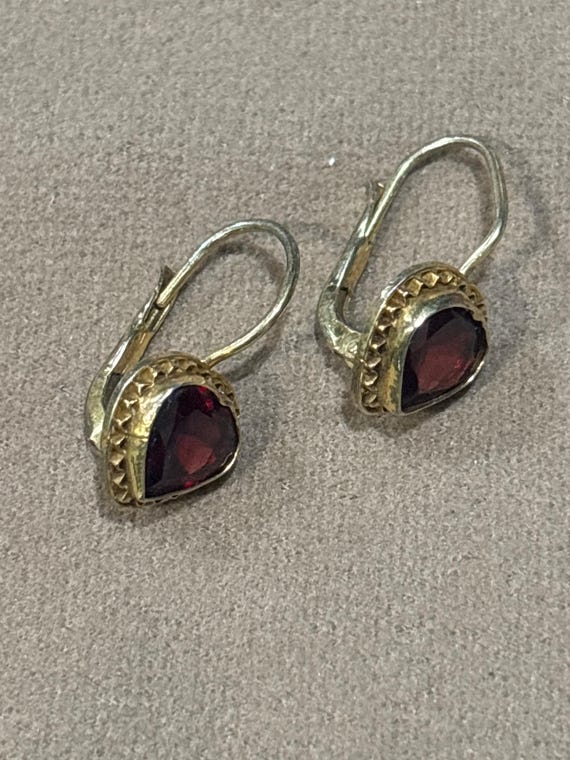 Authentic Garnet Drop earrings - image 2