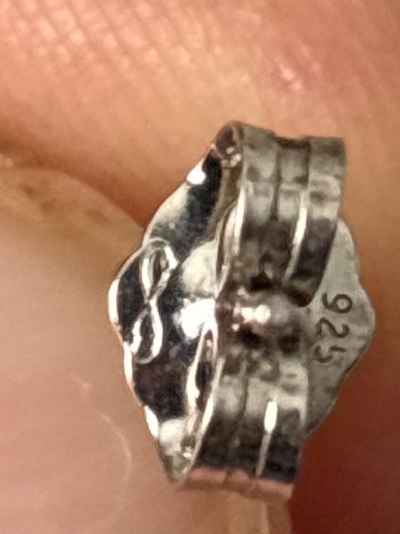 Authentic Diamond Stud Earrings TINY - image 3