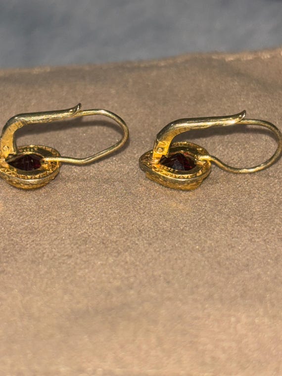 Authentic Garnet Drop earrings - image 3