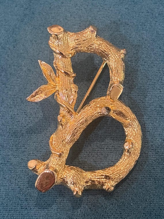 Sarah Coventry letter B Brooch