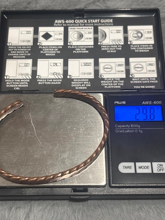 Twisted Copper Cuff Bracelet - image 3