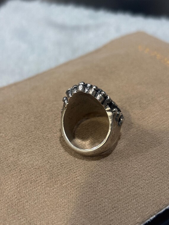 Heavy Silver/Crystals Ring - image 3