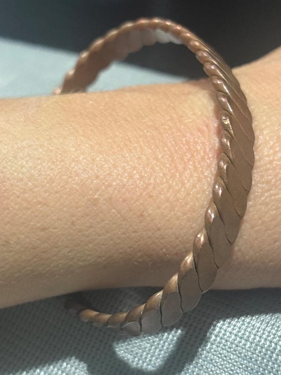 Twisted Copper Cuff Bracelet - image 2