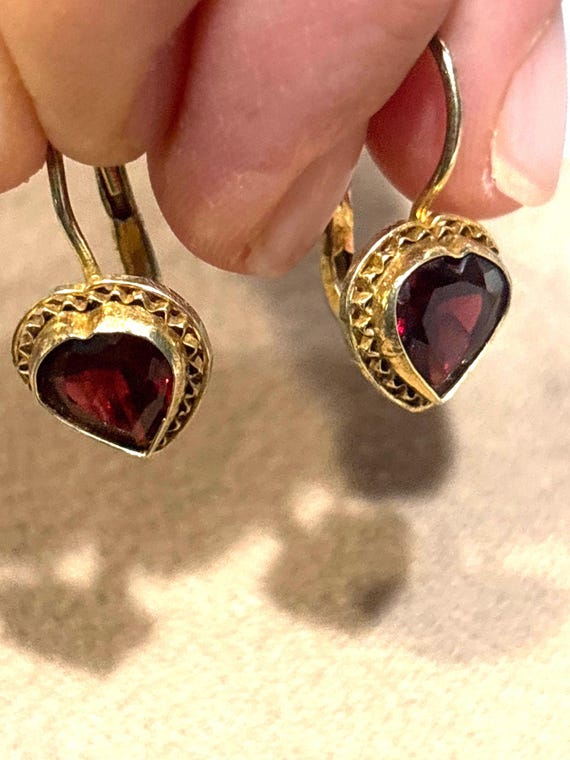 Authentic Garnet Drop earrings - image 1
