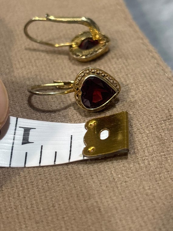 Authentic Garnet Drop earrings - image 7