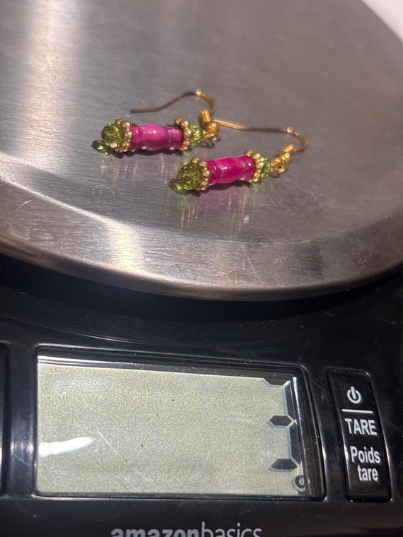 Crystal/Shell Hand Crafted earrings - image 3