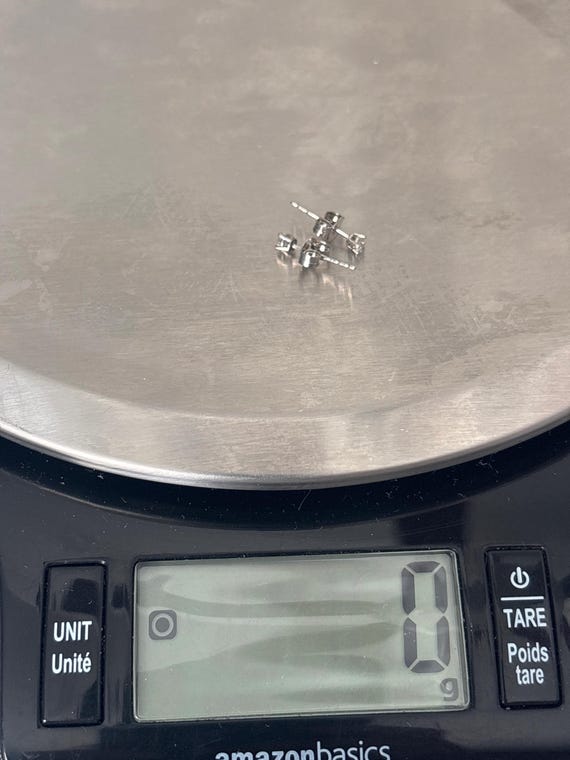 Authentic Diamond Stud Earrings TINY - image 5