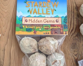 Break Your Own Geodes 4-pack - Stardew Valley Gift Whole Geodes