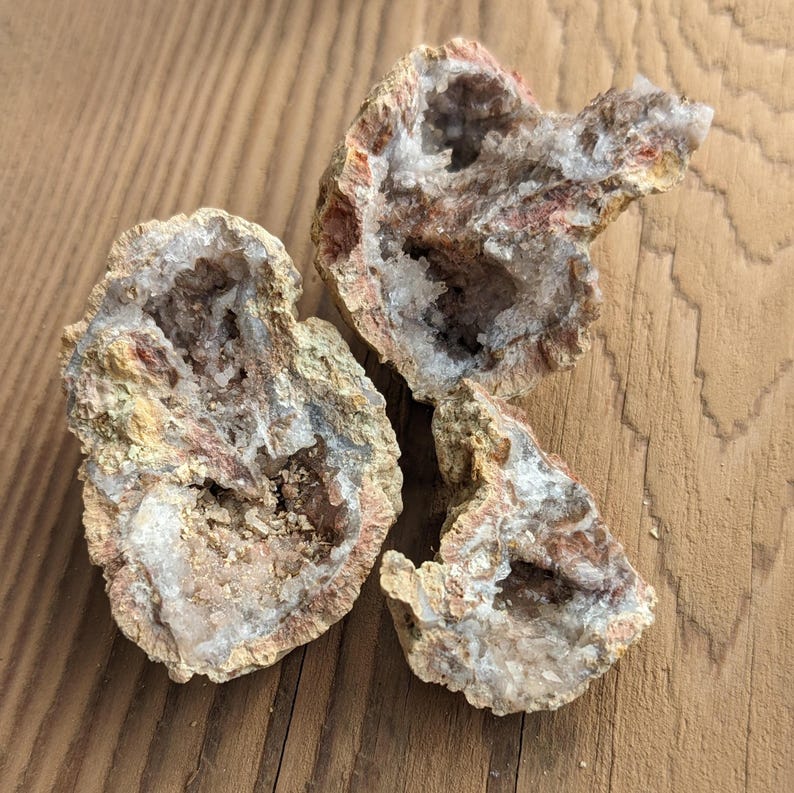 Triple Geode Rough Break Your Own Geodes 4-pack - Stardew Valley Gift Whole Geodes - Etsy