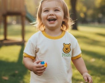 Kids Disney Two-Piece Cotton Shorts Set (3-5y) | Disneyland Theme Park Outfit, Playwear, Everyday Casual Set, Winnie the Pooh