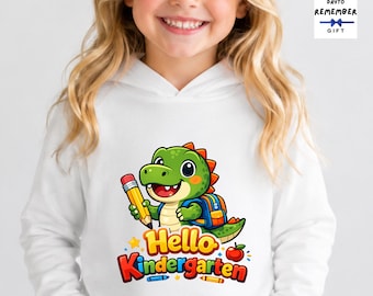 Camiseta de dinosaurio para jardín de infancia, camiseta infantil para la vuelta al cole, regalo para niños pequeños