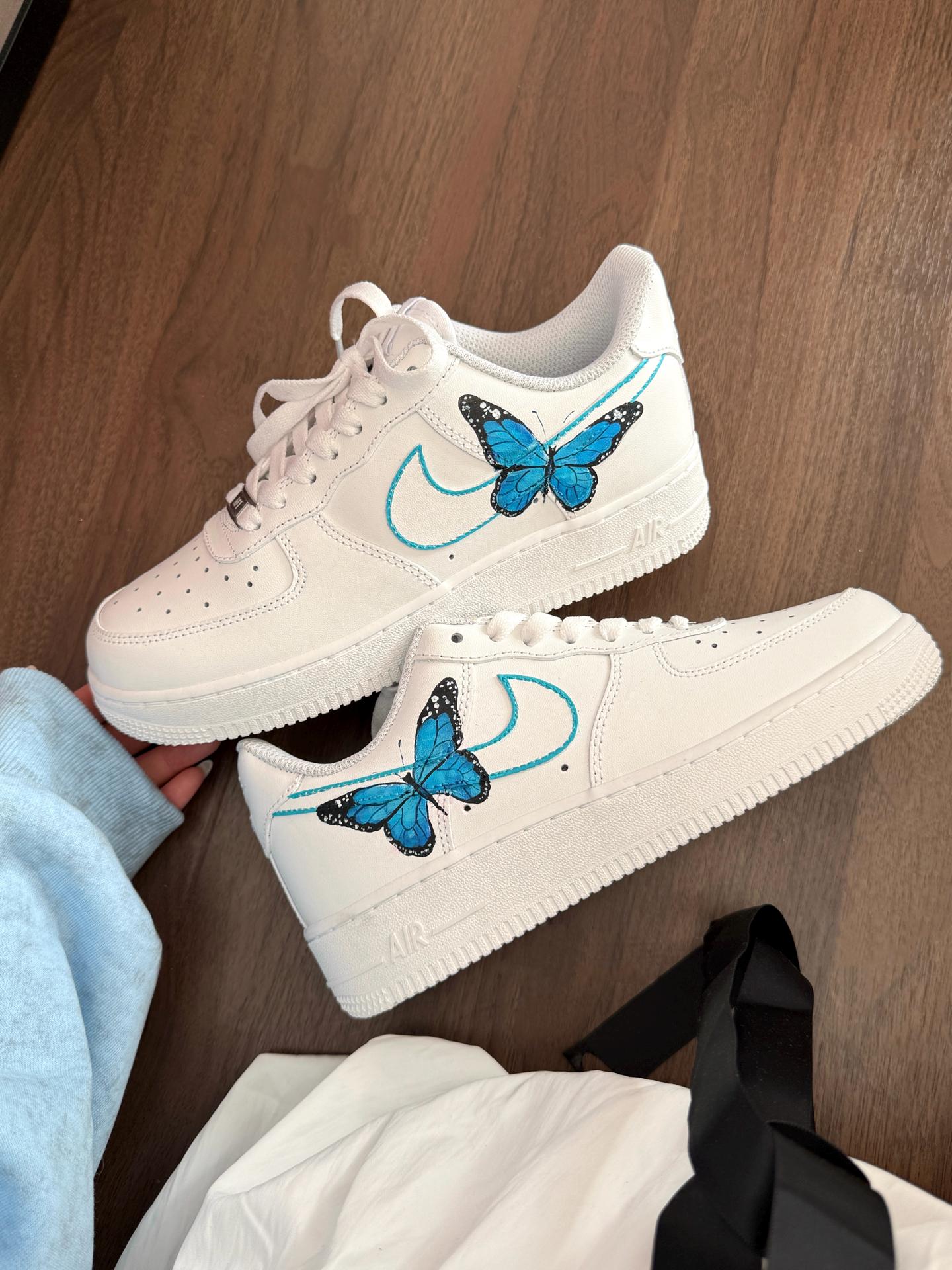 airforce ones with butterflies