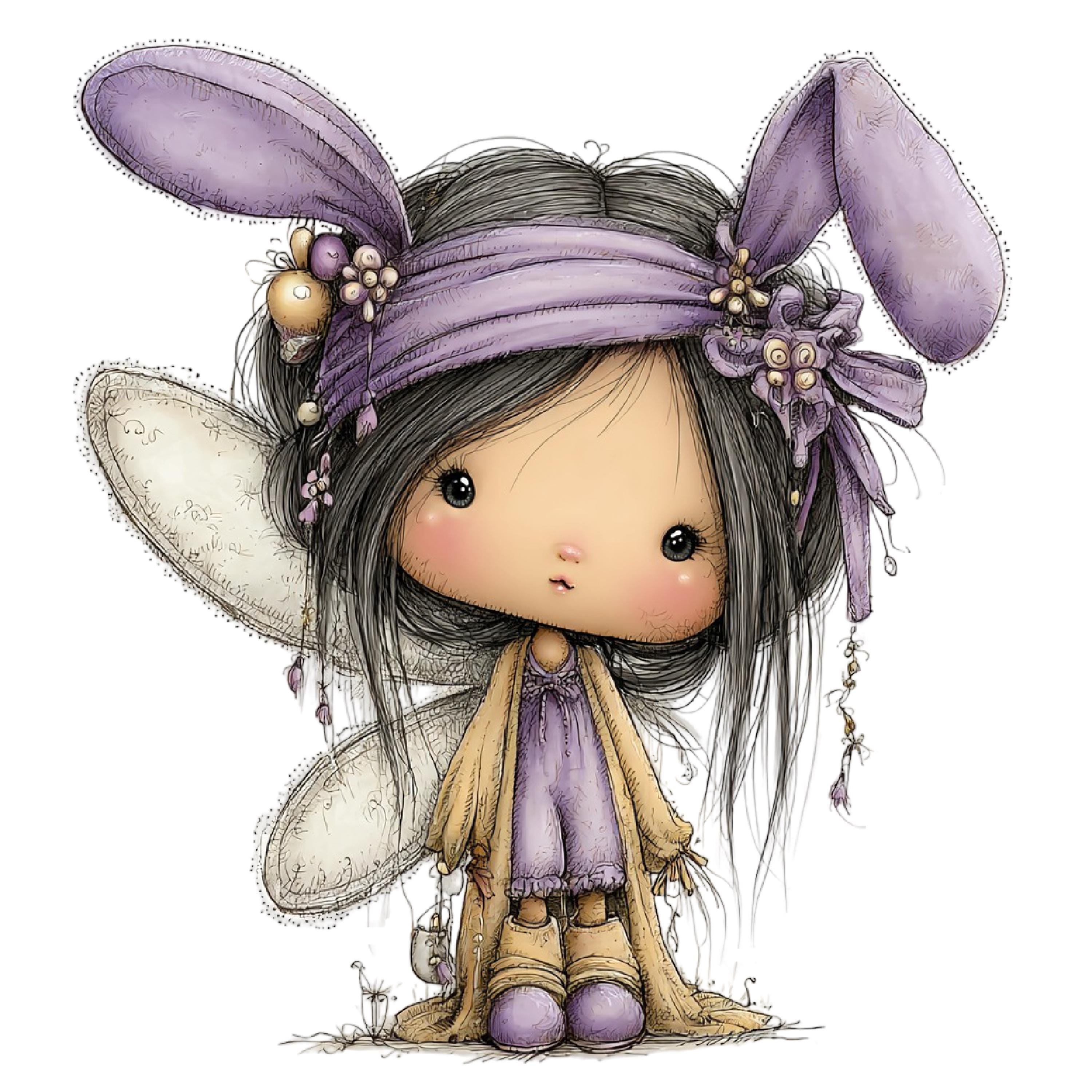 Whimsical Fairy Clipart | Spring Floral PNG, Nursery Art (digital ...