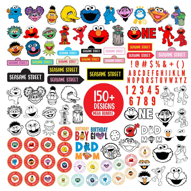 Sesame Street SVG, Custom Street Sign Builder + Font Included, Elmo ...