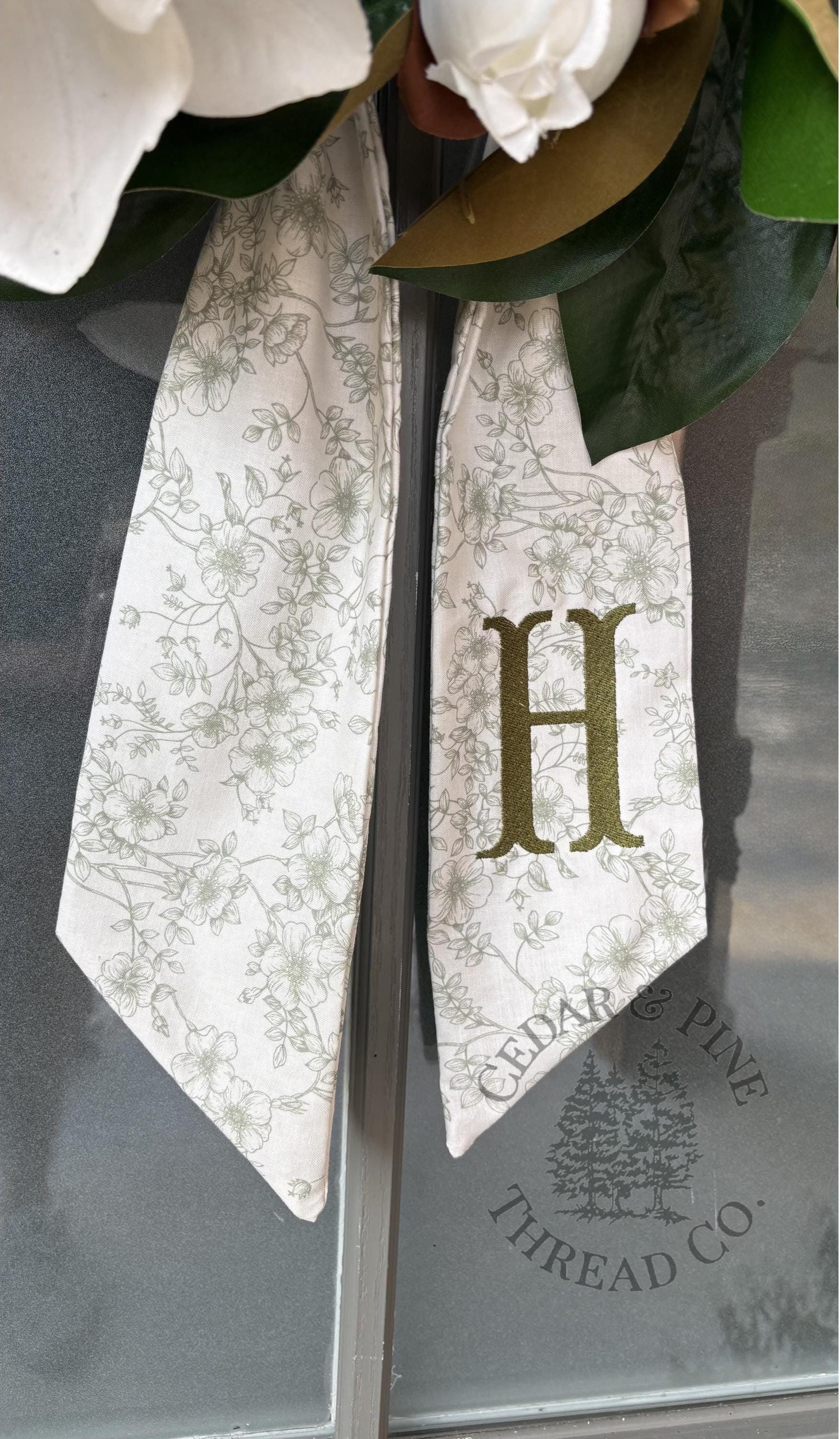 Spring Sashes Spring Wreath Sash With Custom Monogram | Personalized Summer Front ...