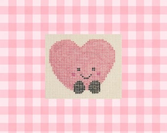 Handpainted Heart Jellycat Canvas