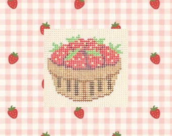 Handpainted Strawberry Basket Canvas