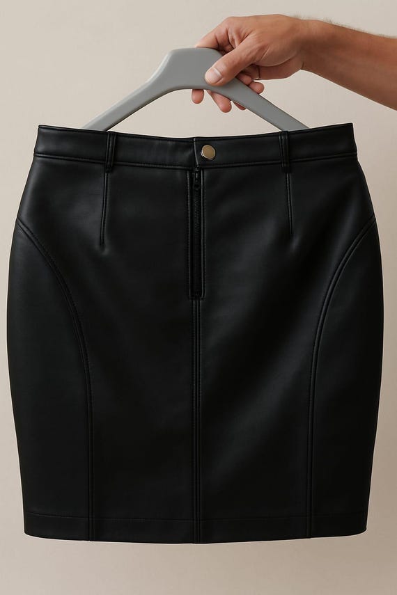 Handmade Women's Sheepskin's Leather Mini Skirt, Custom Sizes Available