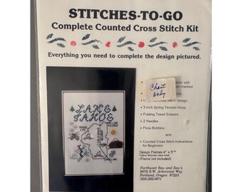 Lake Tahoe Counted Cross Stitch Chart-Stitches-To-Go 4" X 5" Northwest Sew and S