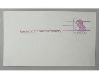 Lot of 8 Vintage 1962 4 Lincoln Prepaid Postcards Lavender Print Unused