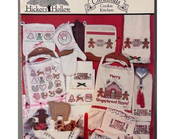 Vintage 1988 Hickory Hollow Christmas Cross-Stitch Pattern – Holiday Cookies