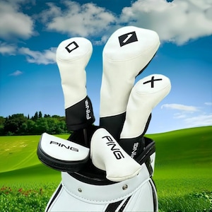 PinsAces Golf Club Covers, Semi-Circular Putter, Driver Protection