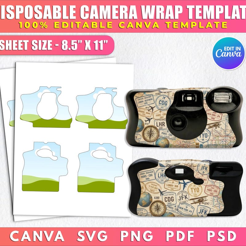 Camera Template Birthday - Etsy