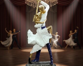 Dancing Couple Resin Statue | Elegant Wedding Anniversary Gift