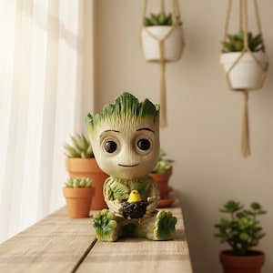 Baby Groot Flower Pot | Resin Succulent Planter, Guardians of the Galaxy Gift