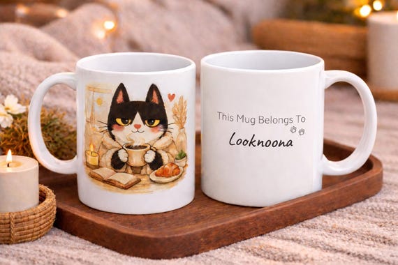 Personalized Cat Mug: Cozy Cat Lover Gift