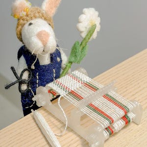 Mini Pocket Loom – Tiny Weaving Loom | Portable Rigid Heddle | Handmade Design