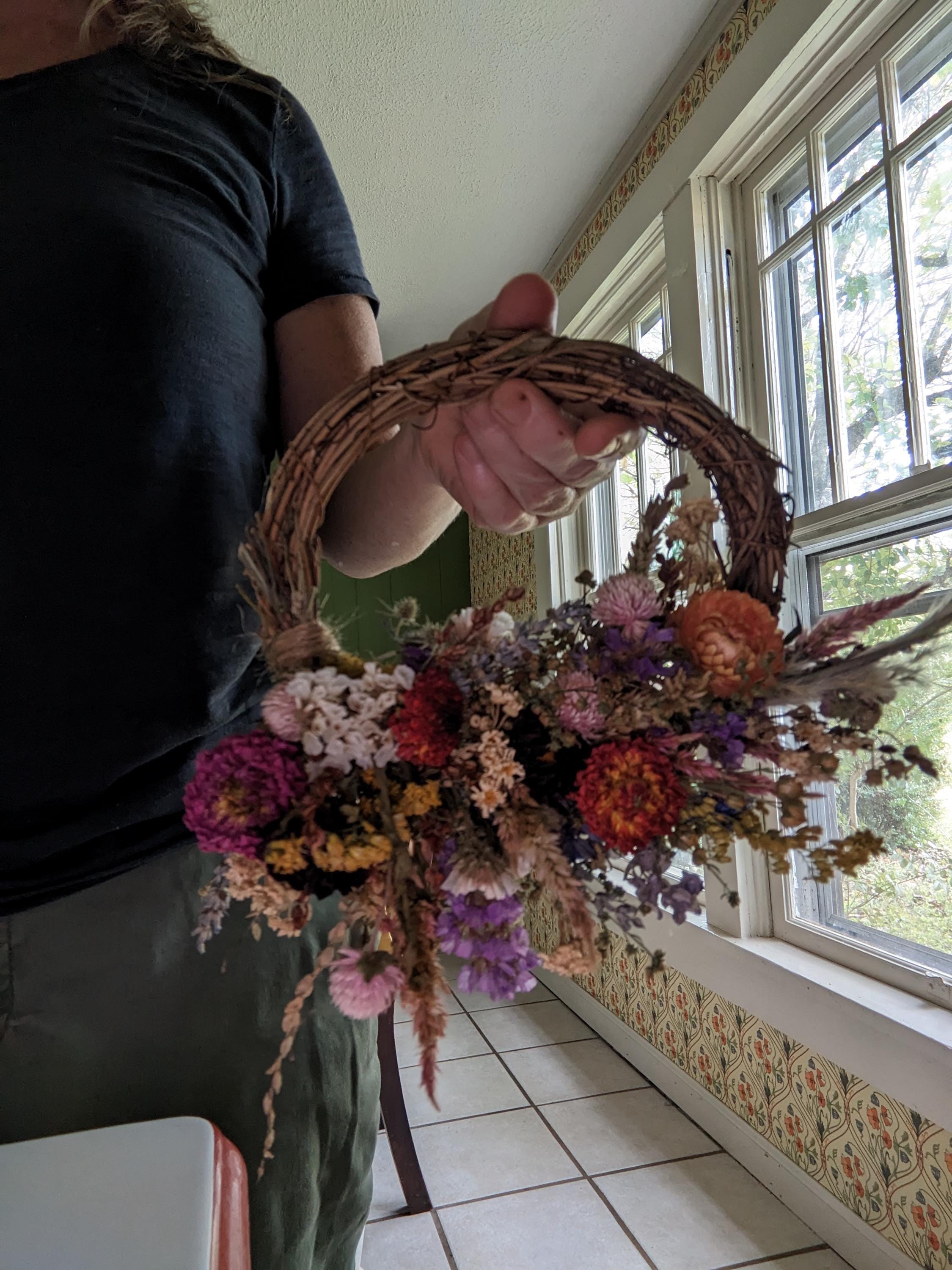 Witchy Grapevine Wreath - Etsy Dried Floral Grapevine Wreath. Witchy Boho Style. 6 inch. All natural dried. main image 1