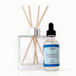 Aceite de recambio para difusor de varillas Salted Seas con aroma a sal marina, menta y hinojo marino de H2O, brisa oceánica tropical, inspirado en los resorts de Disney.